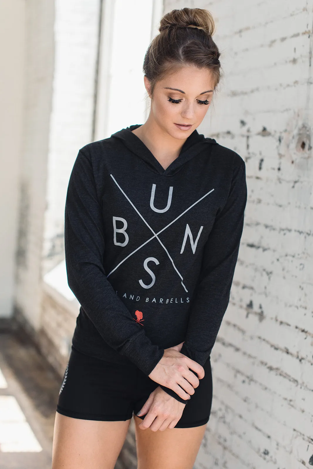 BUNS X Long Sleeve Hoodie - Charcoal
