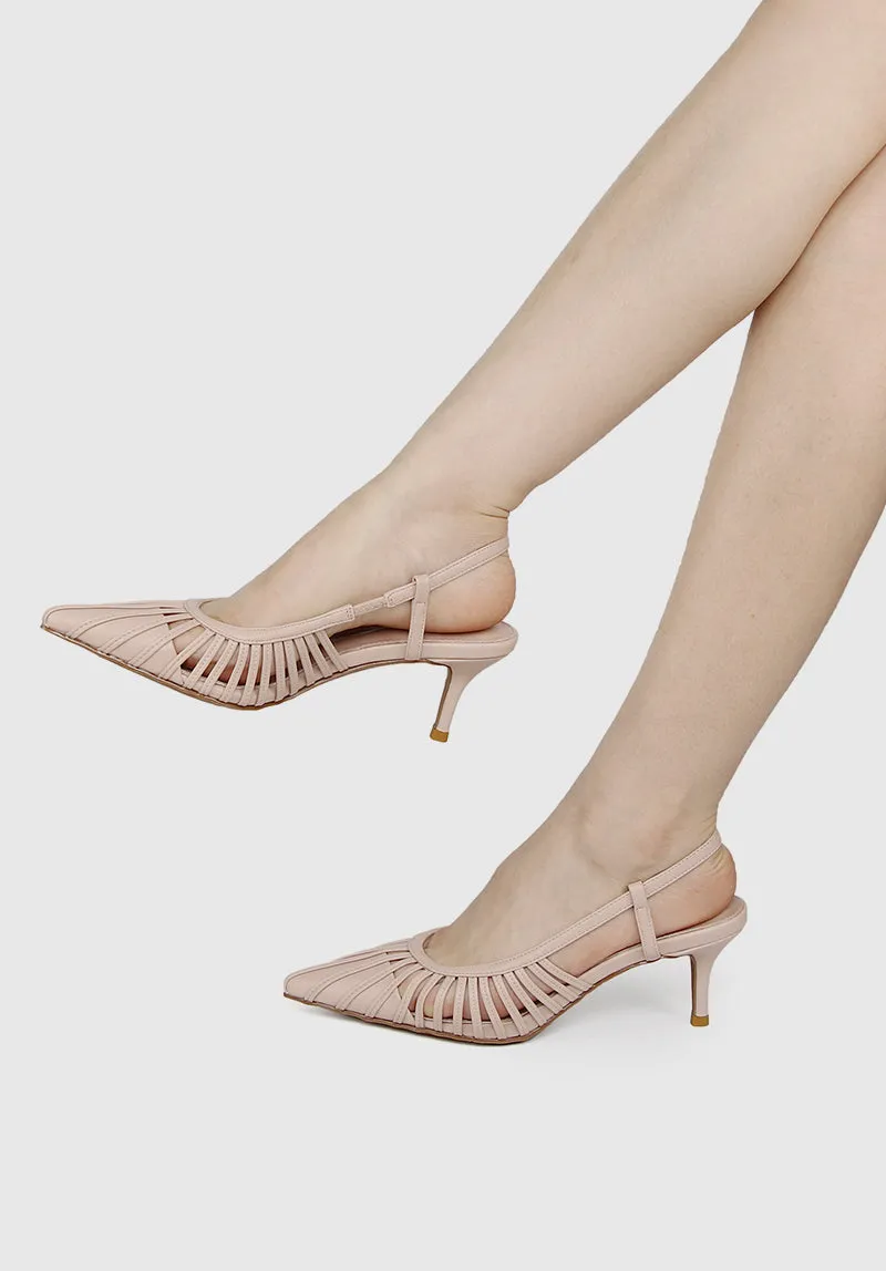 Chantel Pointed Toe Heels (Nude)
