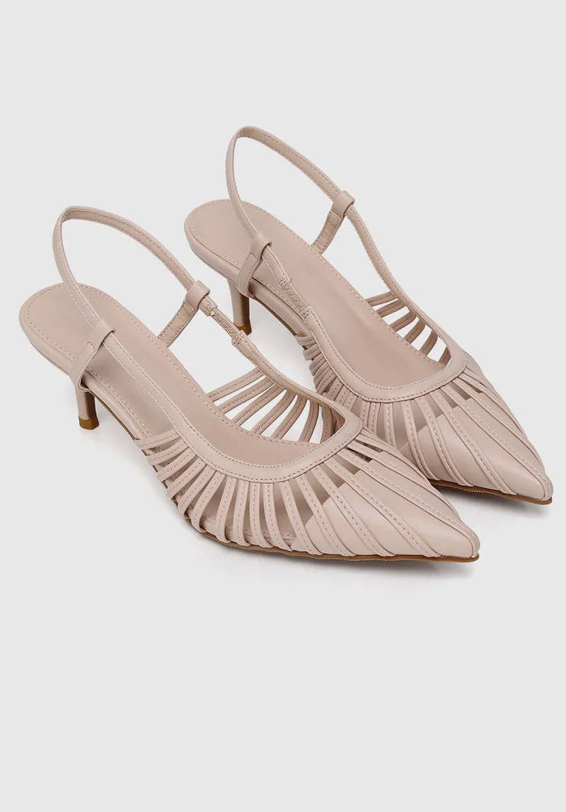 Chantel Pointed Toe Heels (Nude)
