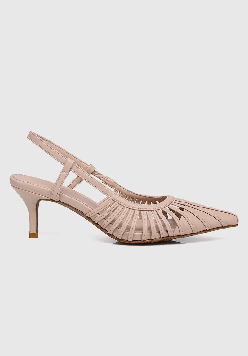 Chantel Pointed Toe Heels (Nude)