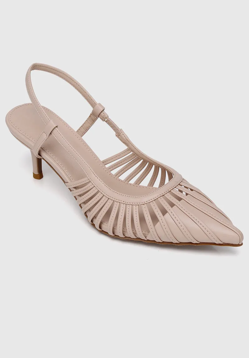 Chantel Pointed Toe Heels (Nude)