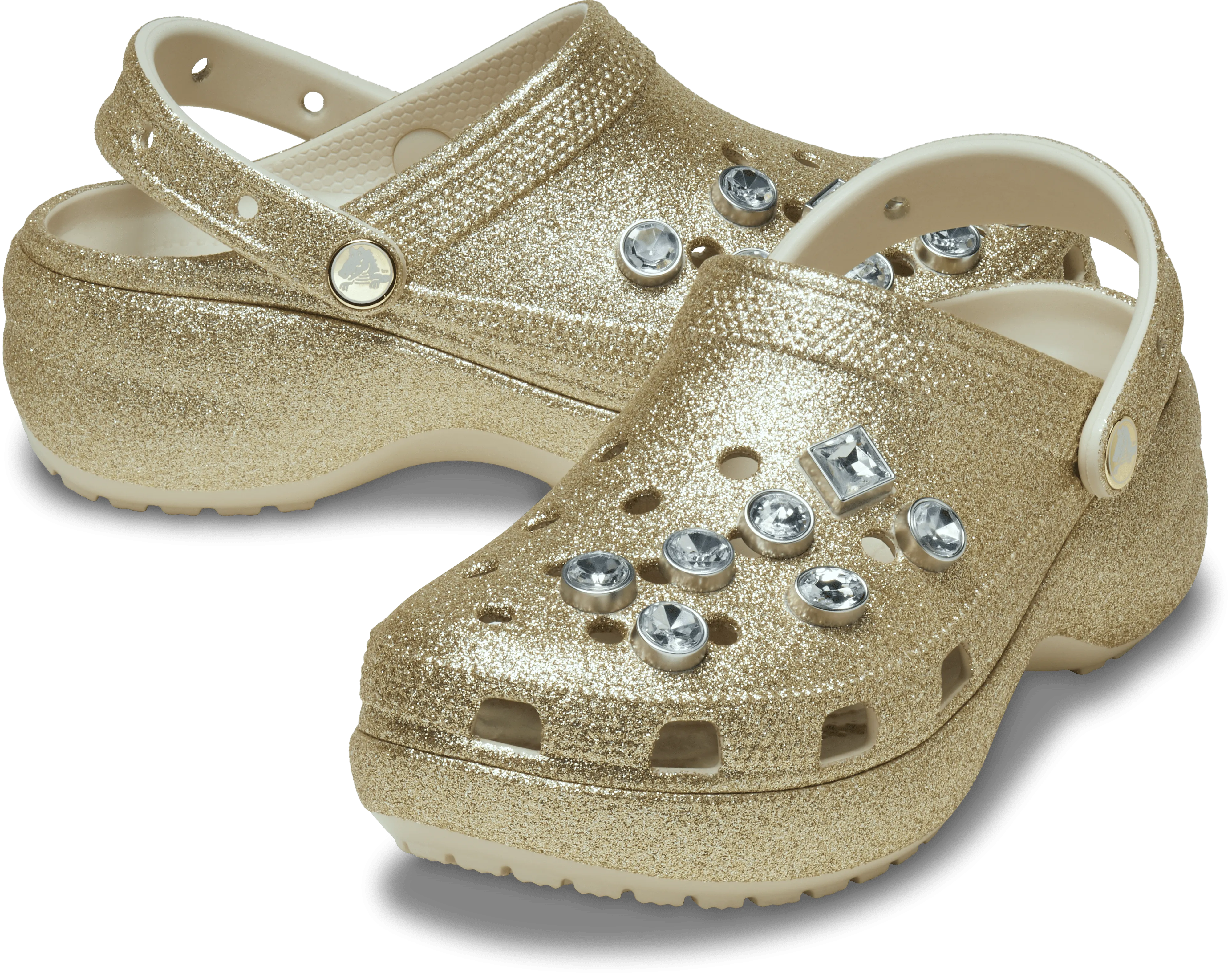 Classic Platform Glitter Embellished Clog Womens
