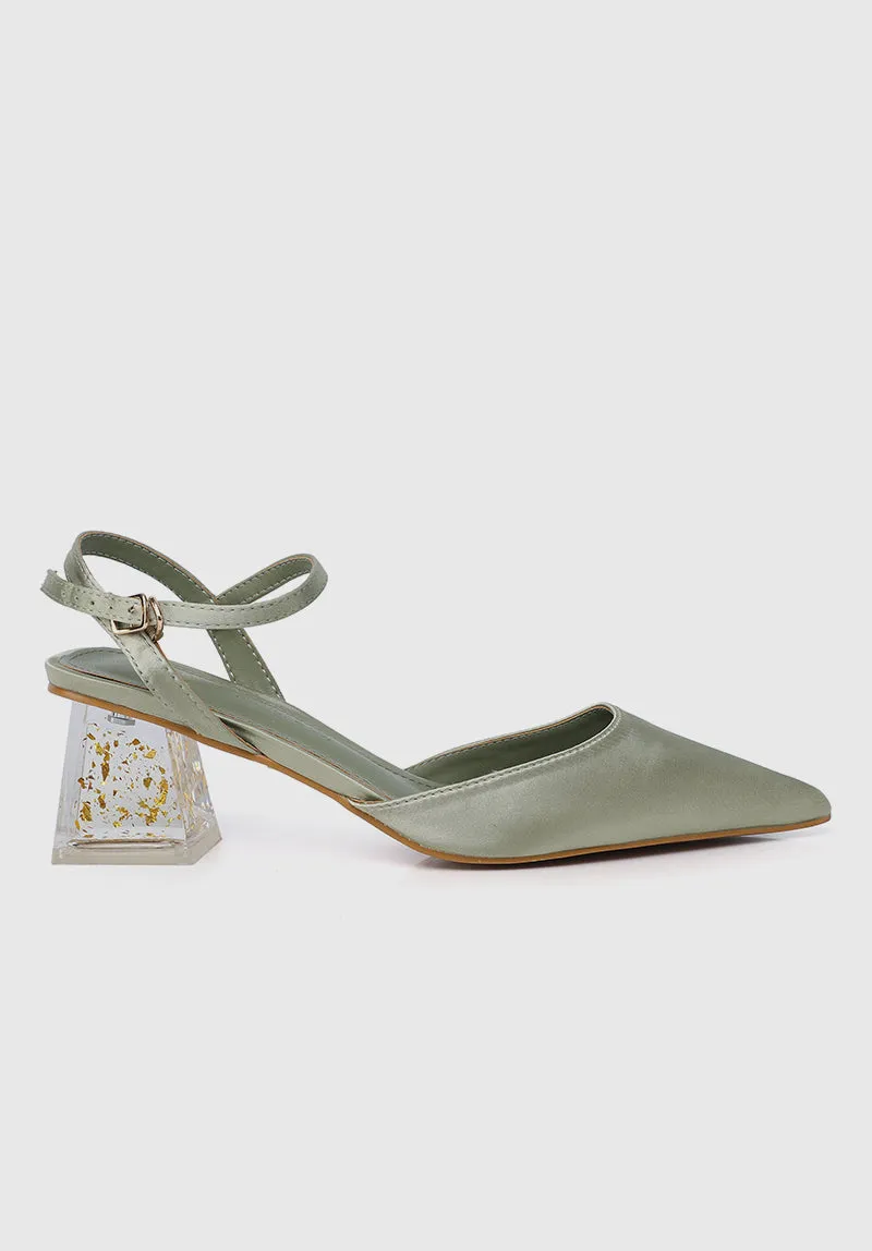 Disney Tinkerbell Charming Little Tink Pointed Toe Heels (Light Green)