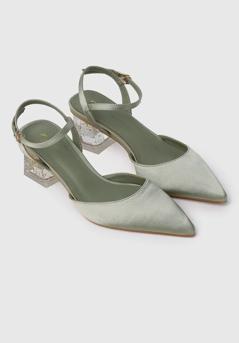 Disney Tinkerbell Charming Little Tink Pointed Toe Heels (Light Green)