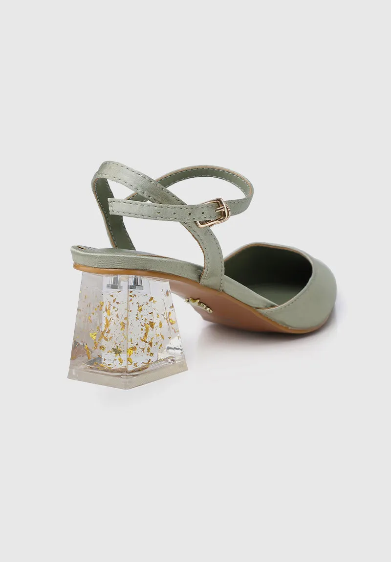 Disney Tinkerbell Charming Little Tink Pointed Toe Heels (Light Green)