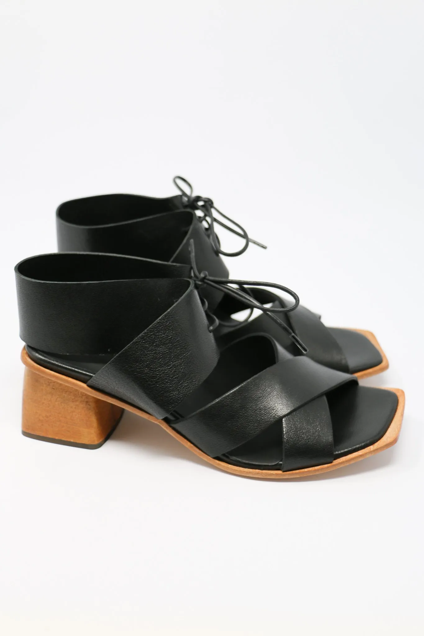 Ernesto Dolani Garda Nero Heeled Sandals
