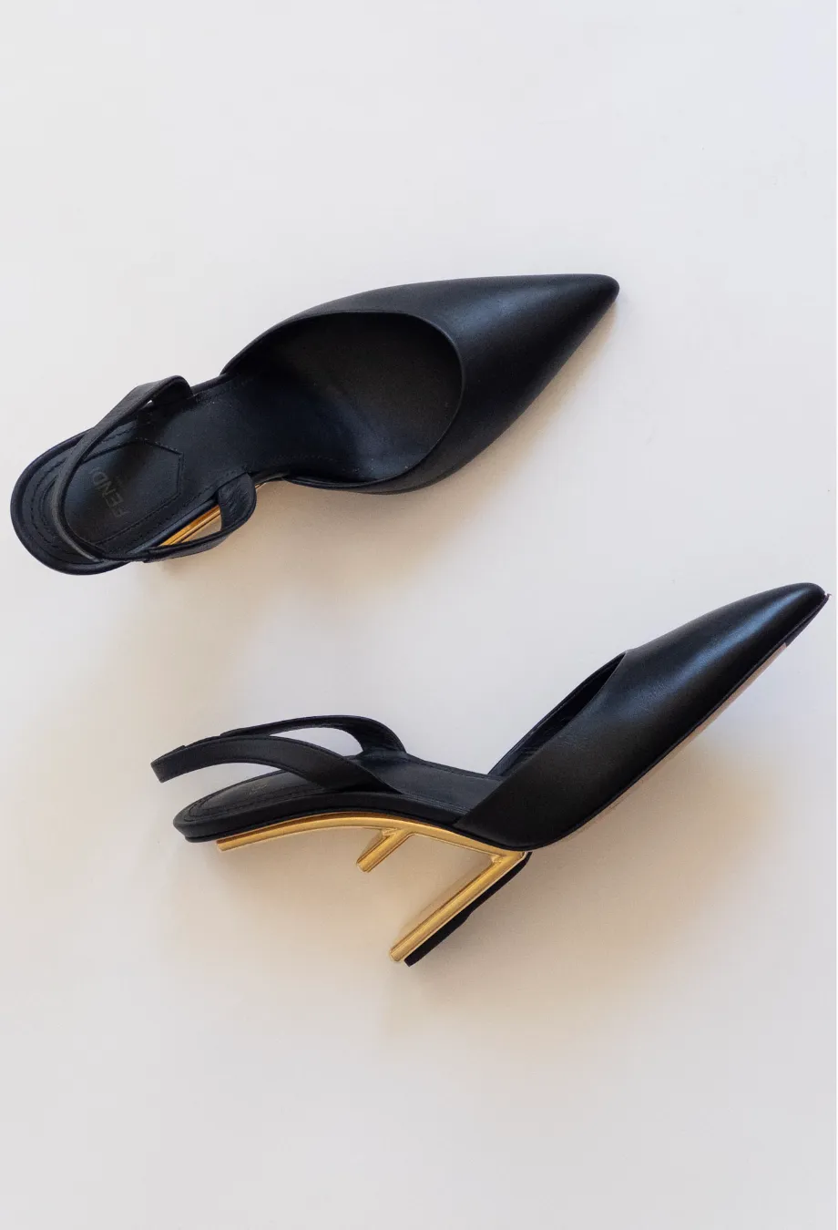 Fendi First 100mm Slingback Heels