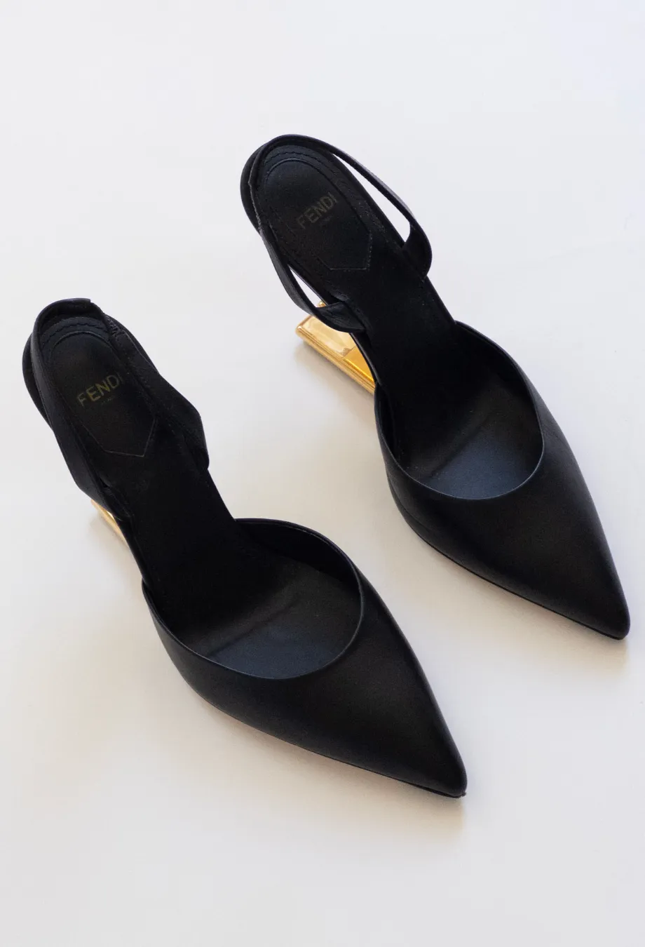 Fendi First 100mm Slingback Heels