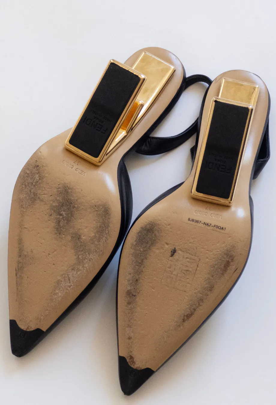 Fendi First 100mm Slingback Heels