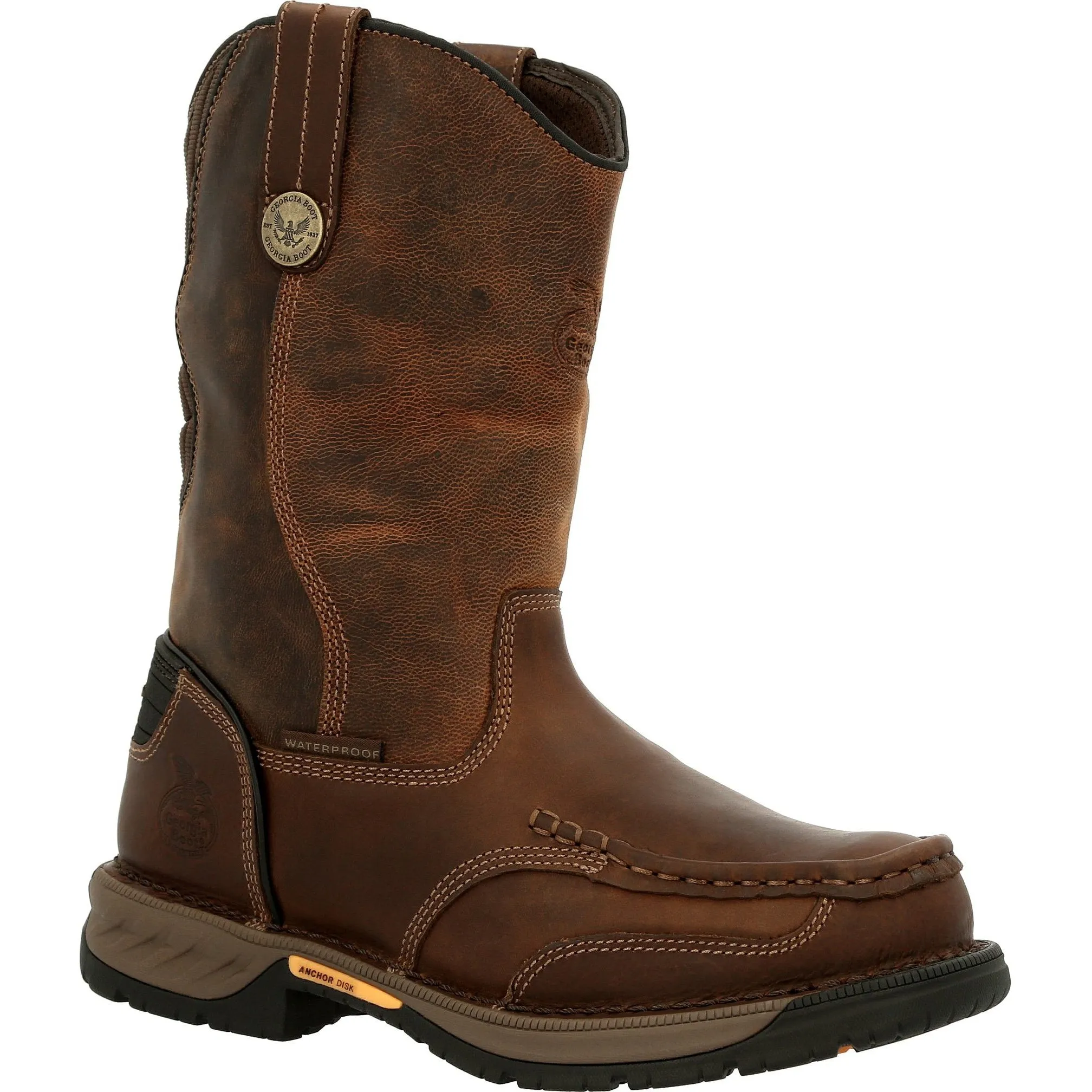 Georgia Men's Athens 360 11" Soft Toe Waterproof Work Boot - Brown - GB00441