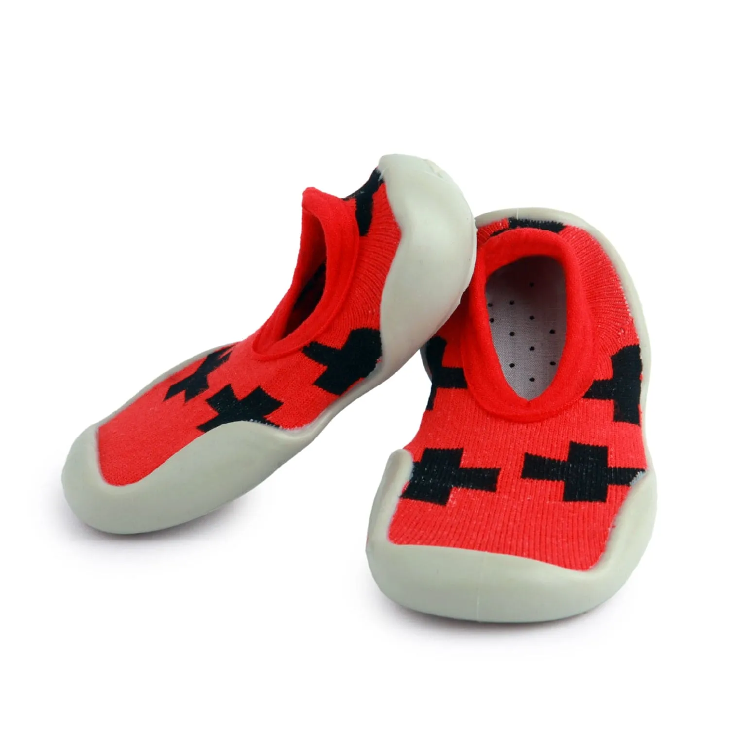Hot Cross Buns Red Slip-On Shoes