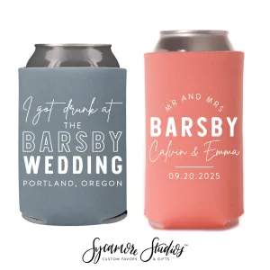 I Got Drunk - Wedding Regular & Slim Can Cooler Package #159RS