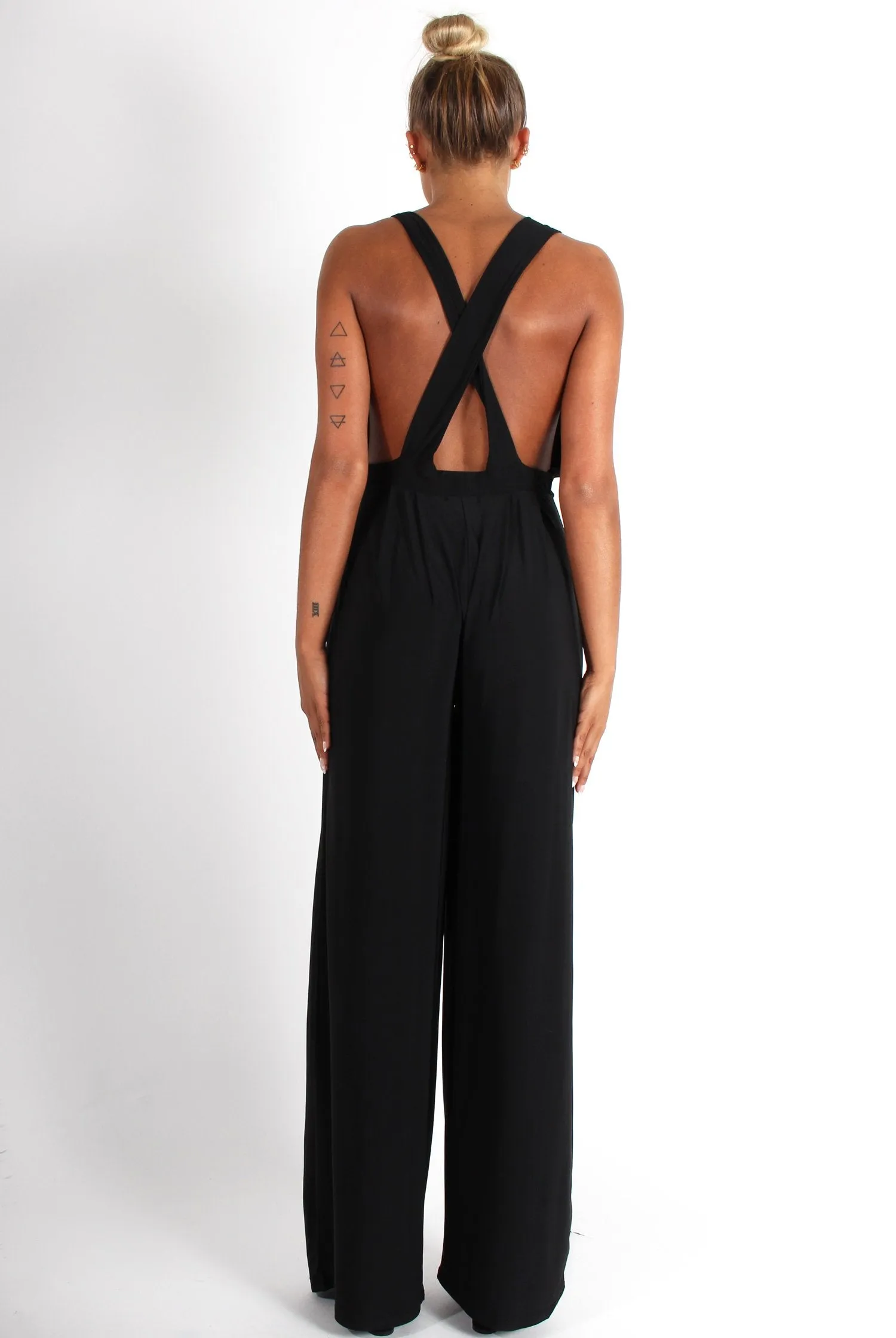 Jan Black Deep V Jumpsuit
