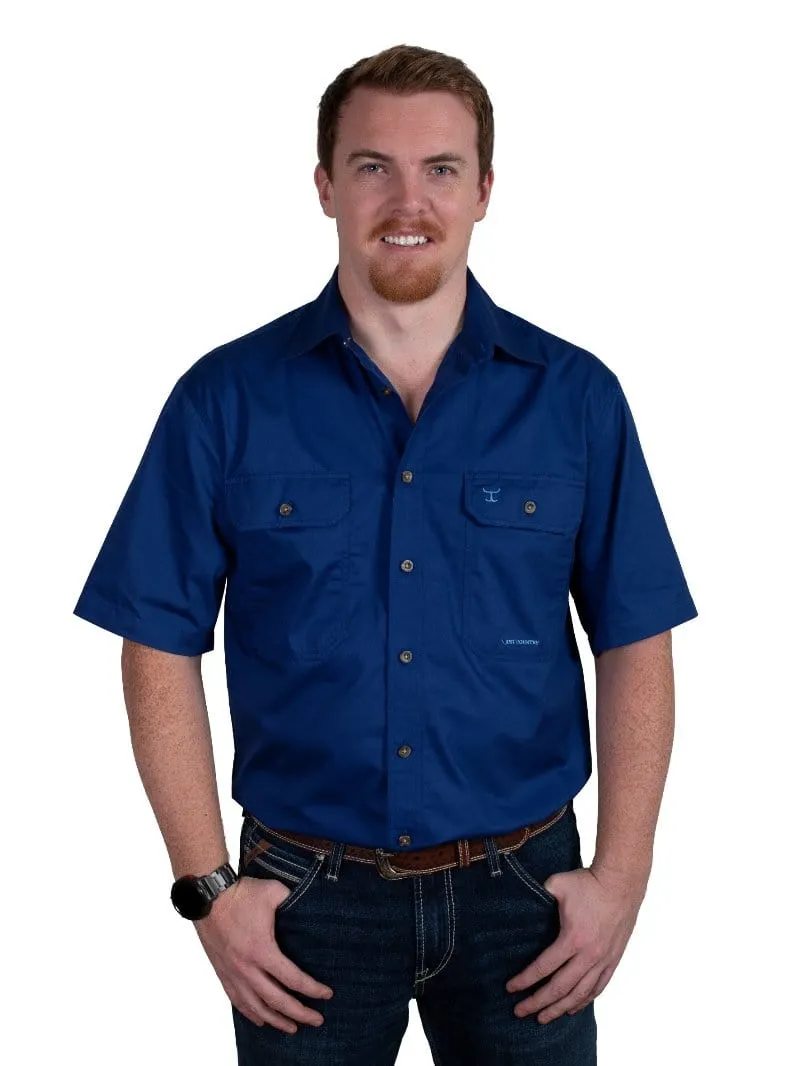 Just Country Workshirt Mens Eddie Short Sleeve Full Button