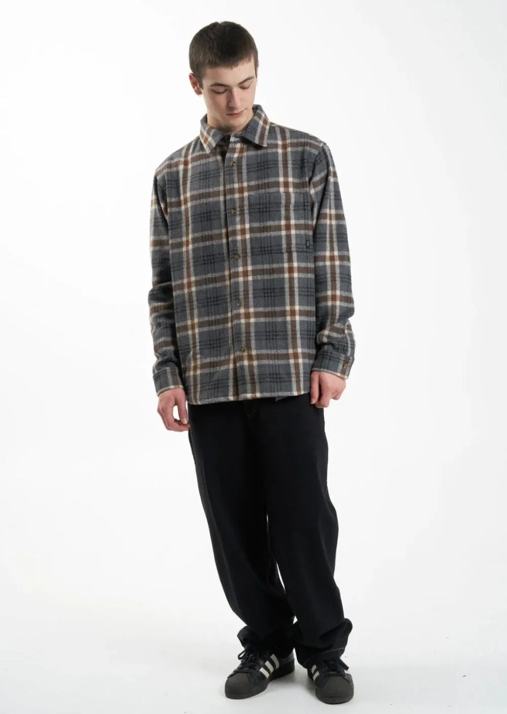 King Long Sleeve Flannel Grey Marle