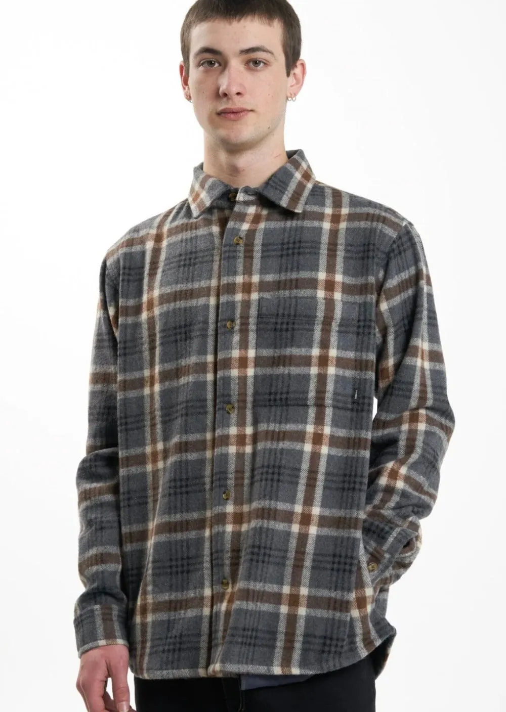 King Long Sleeve Flannel Grey Marle