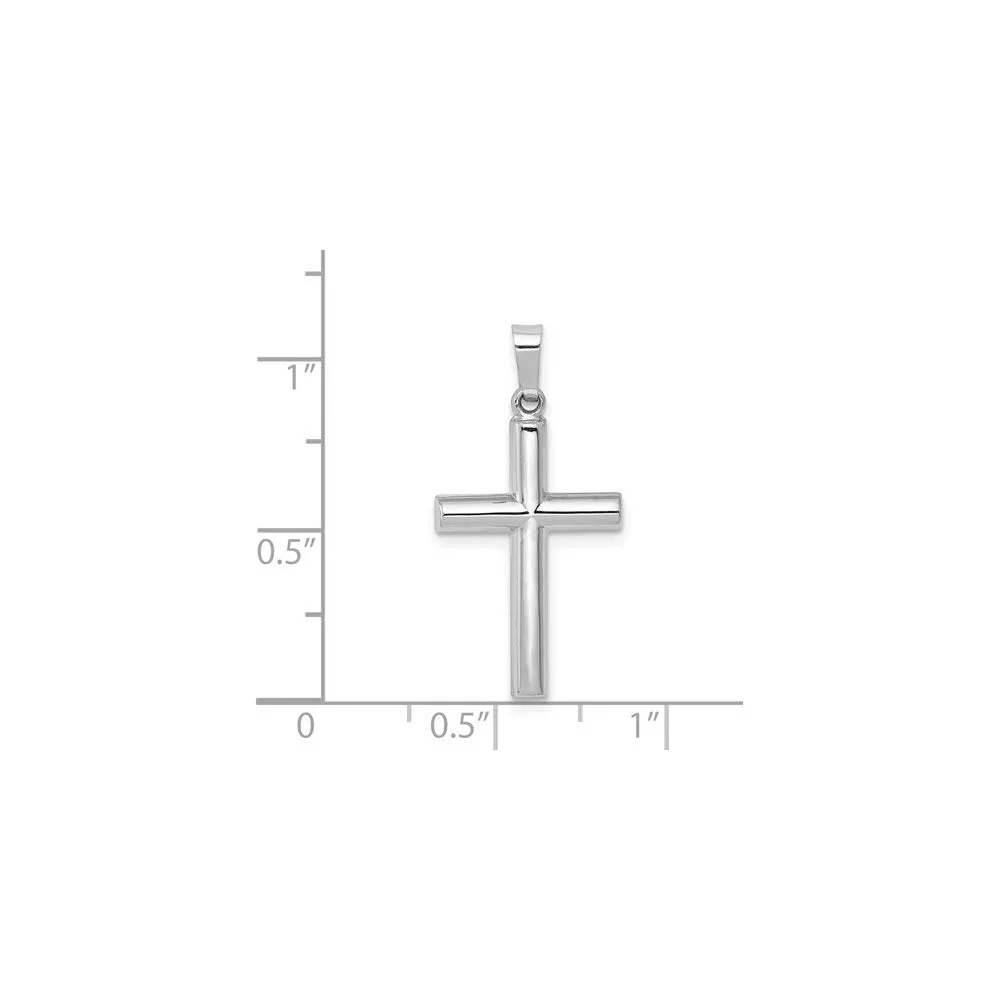 Lightweight Latin Plain Cross Pendant (Silver)