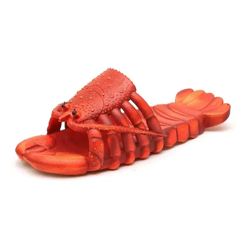 Lobster Slippers Flip Flops Clapper Woman Children Summer Home Cloud Beach Non Slip Slides Eva Sandals Men Male Funny Shoes 2025