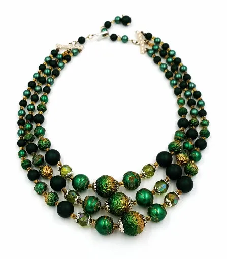 Lucky Shamrock Vintage Jewelry Lot Japan Necklace Avon Earrings and Bracelet