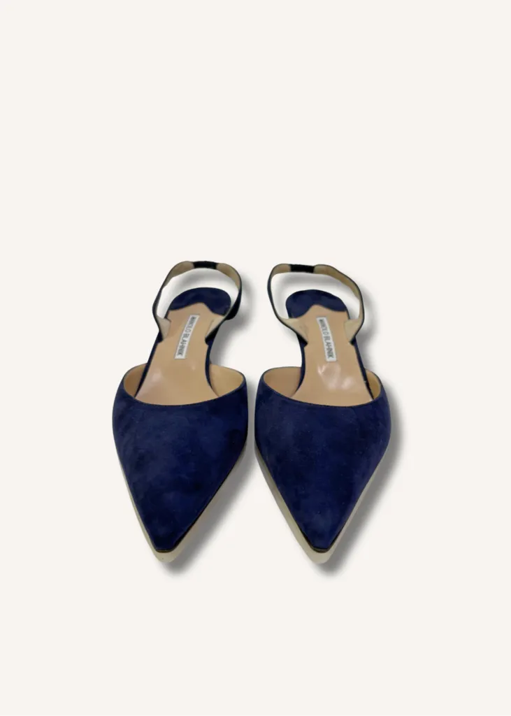 Manolo Blahnik Suede Slingback Heels