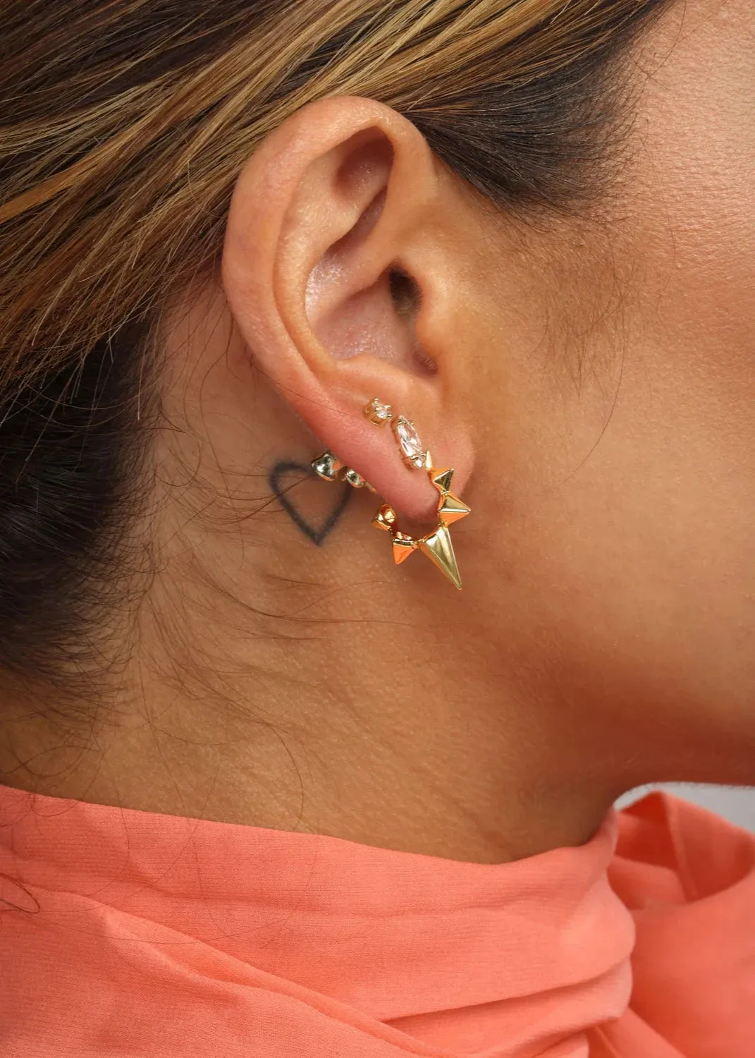 Melinda Maria Gabriella Spiked Hoops