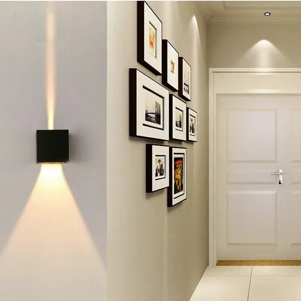 Modern 12W COB LED Waterproof Wall Lamp Cube Adjustable Indoor Outdoor Sconce Lighting Lamp