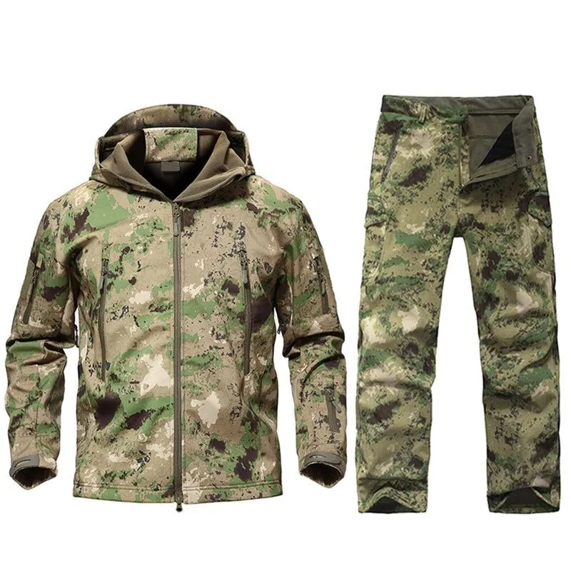 Outdoor Tactical Soft Camouflage Jacket Set