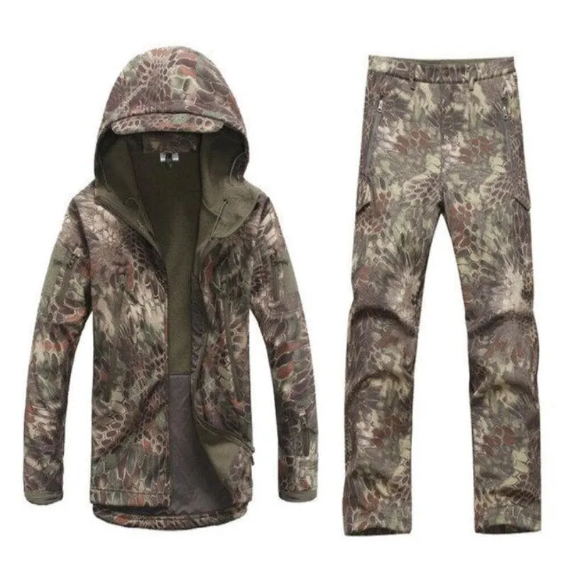 Outdoor Tactical Soft Camouflage Jacket Set