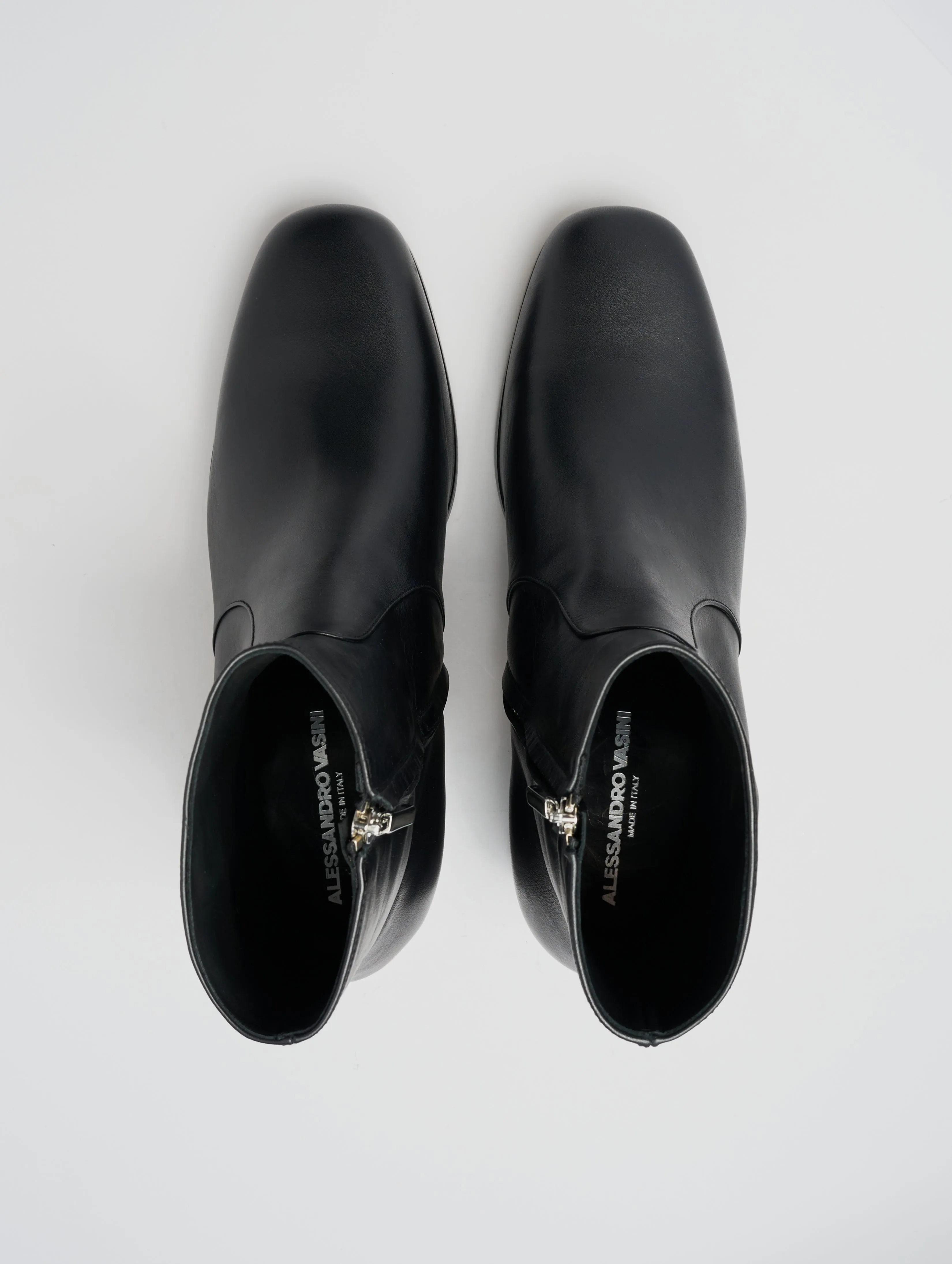 RAOUL 70MM PLATFORM BOOT IN BLACK CALFSKIN - Woman