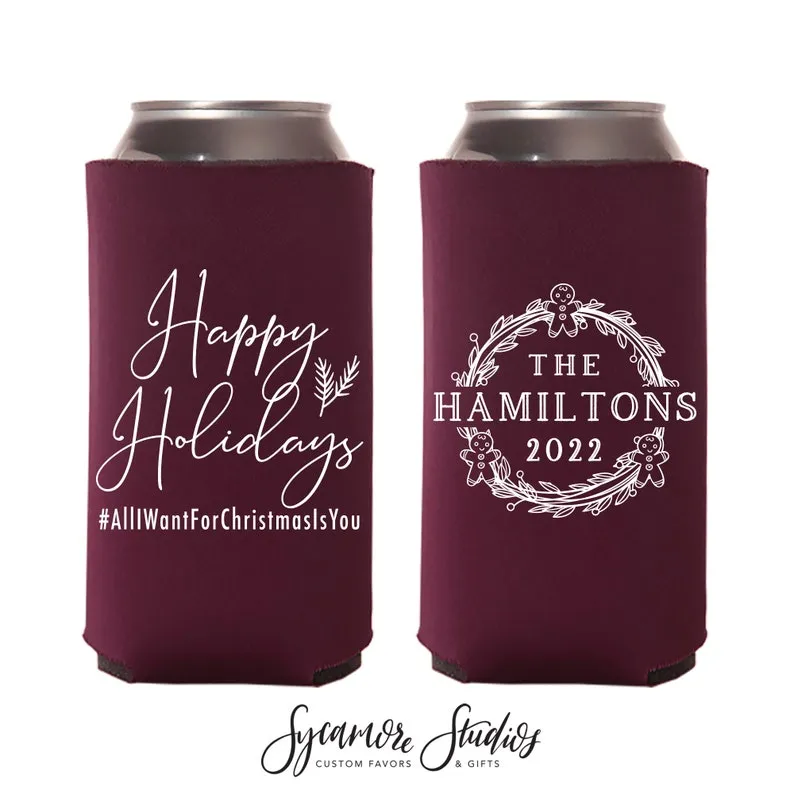 Regular & Slim Can Cooler Wedding Package #199RS - Happy Holidays
