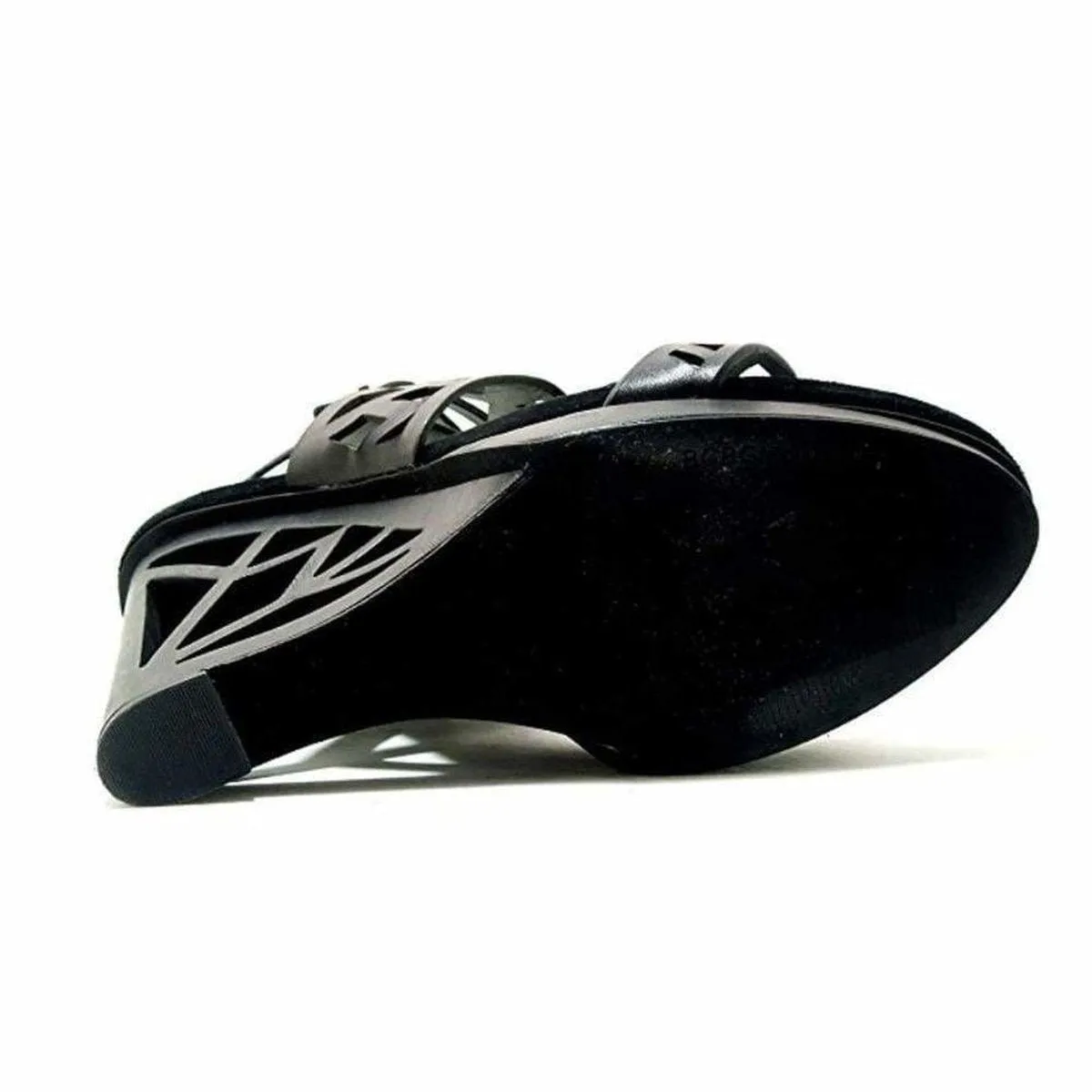 Sato Wedge Platform Black Shoes