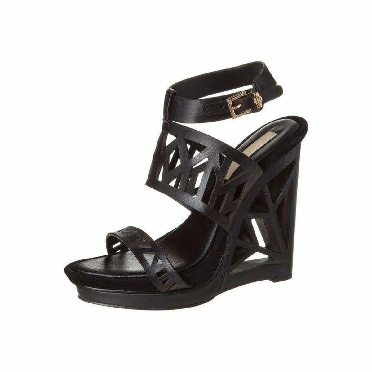 Sato Wedge Platform Black Shoes