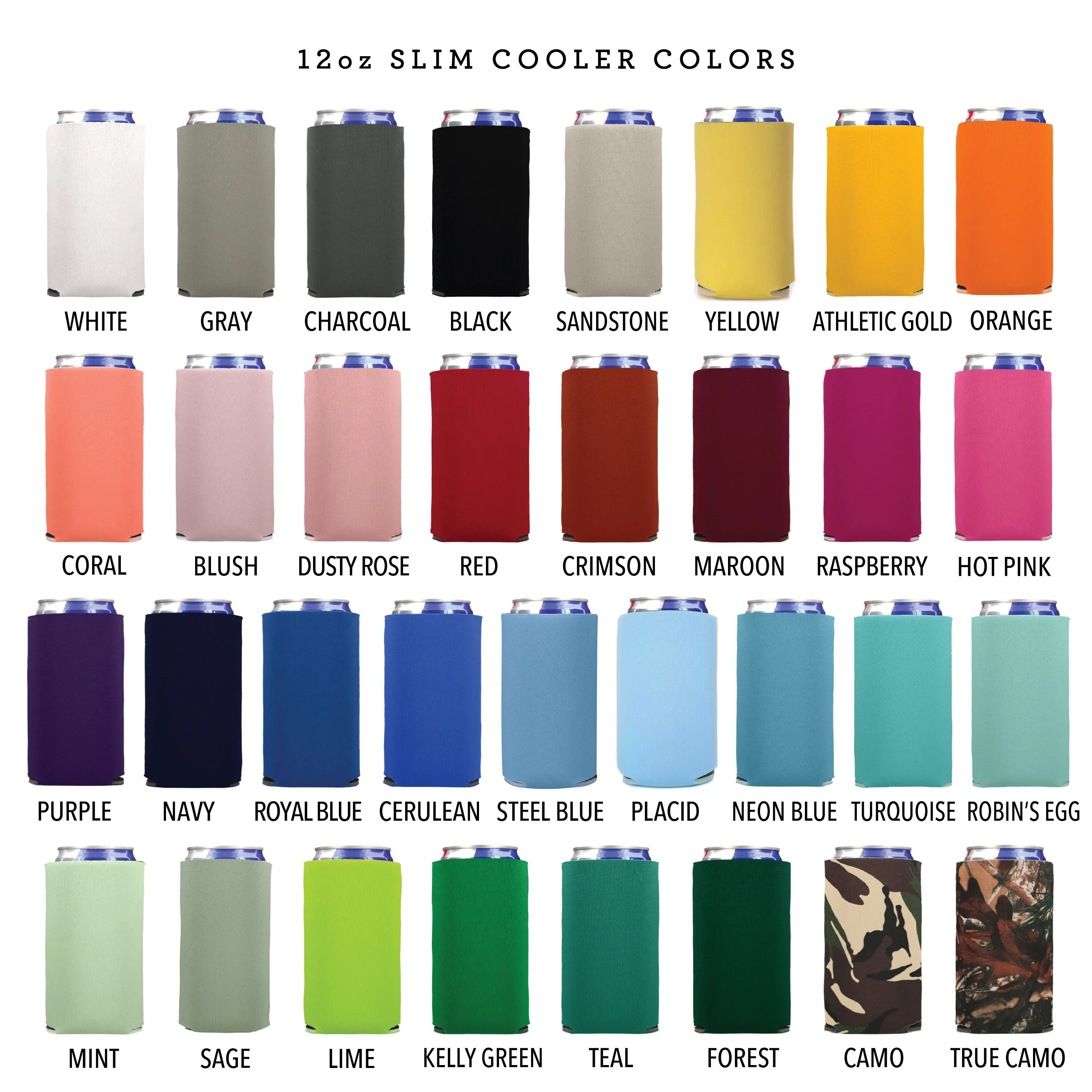 Slim 12oz Wedding Can Cooler #5S - Mason Jar
