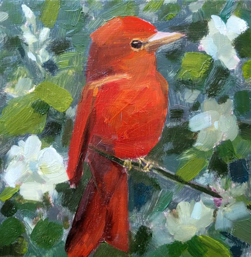 Summer Tanager Painting