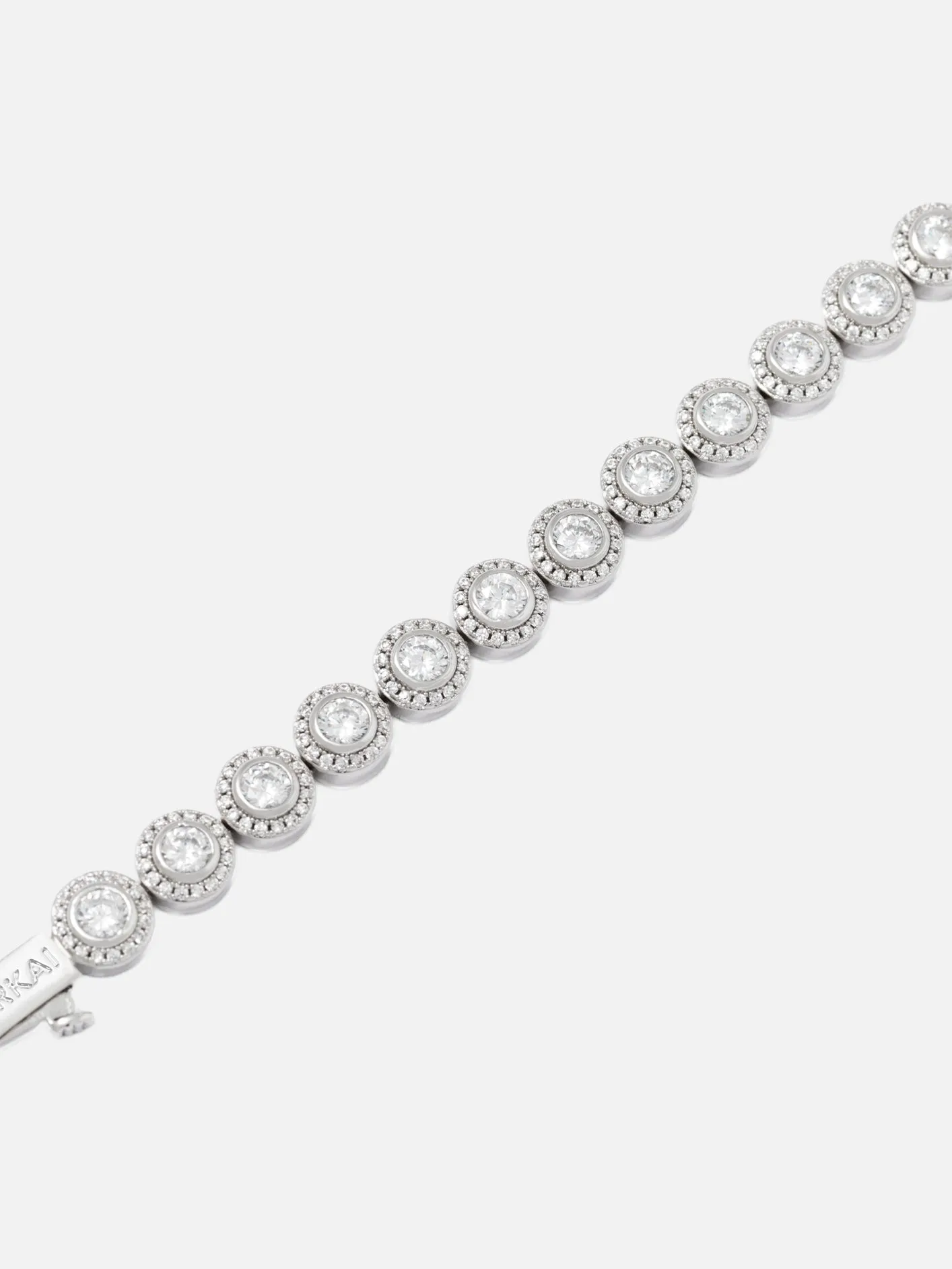 Tennis Round Necklace - Silver