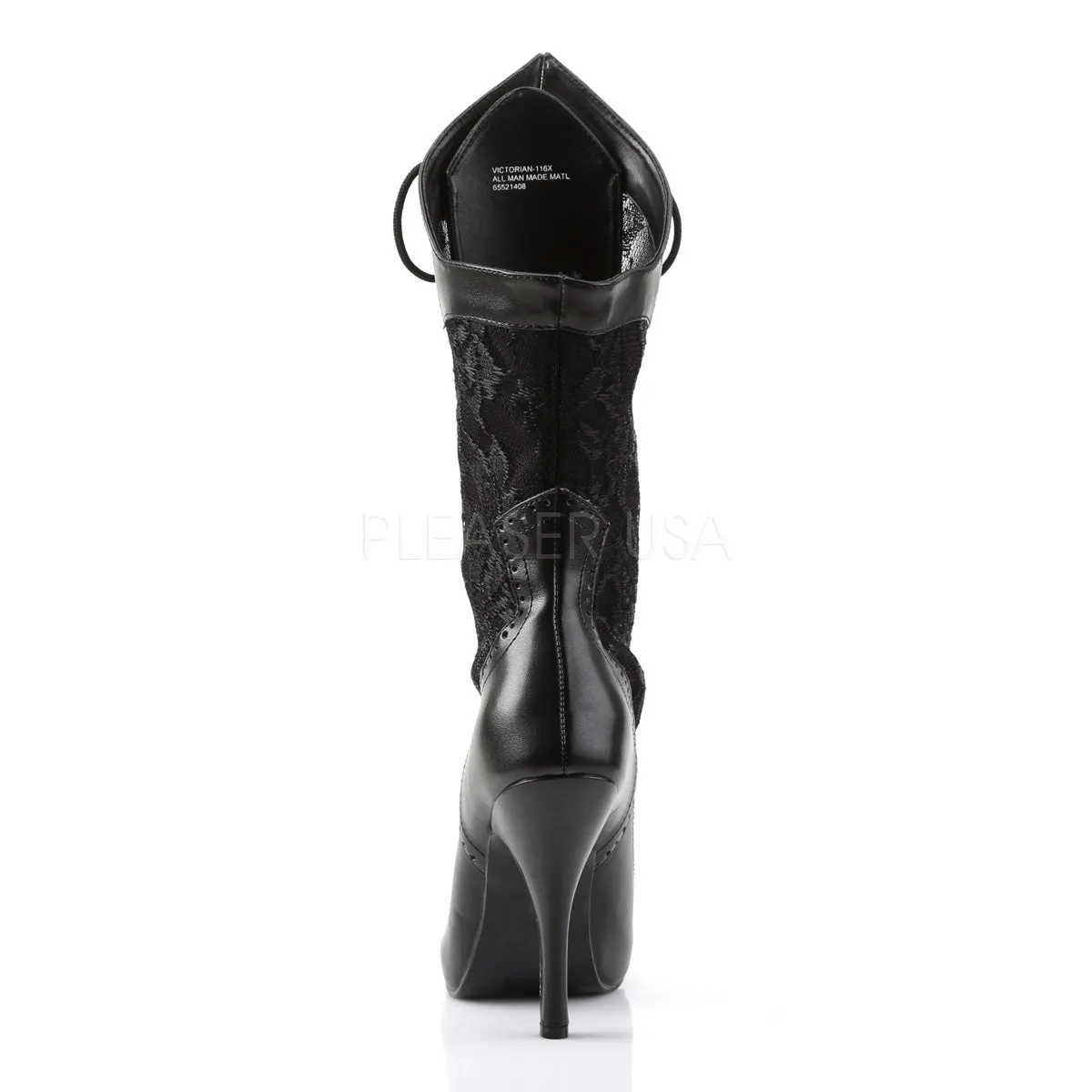 VICTORIAN-116X  Black Pu-Lace