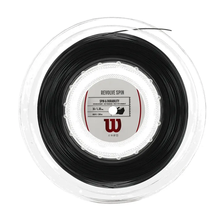 Wilson Revolve Spin 16G Black 200m Tennis String Reel